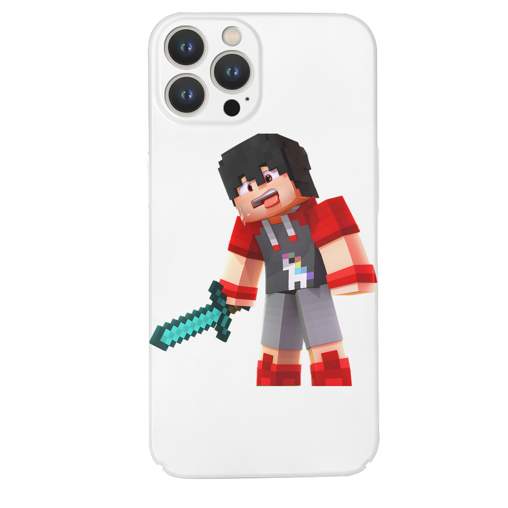 （画像用） マインクラフト ブロックの世界 Minecraft MC Block world 【iPhone 14シリーズ対応】ハードケース